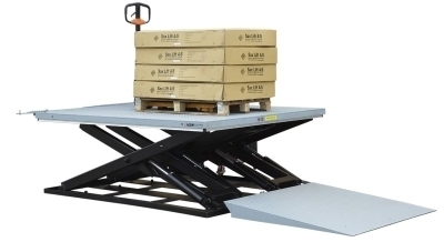 Table élévatrice électrique extra-plate avec rampe, Tables élévatrices  électriques